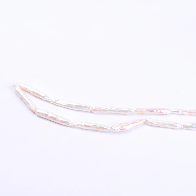 1 нитка/лот AA качество белый удлиненный натуральный пресноводный жемчуг свободные нити бусины DIY для изготовления ювелирных изделий браслет ожерелье