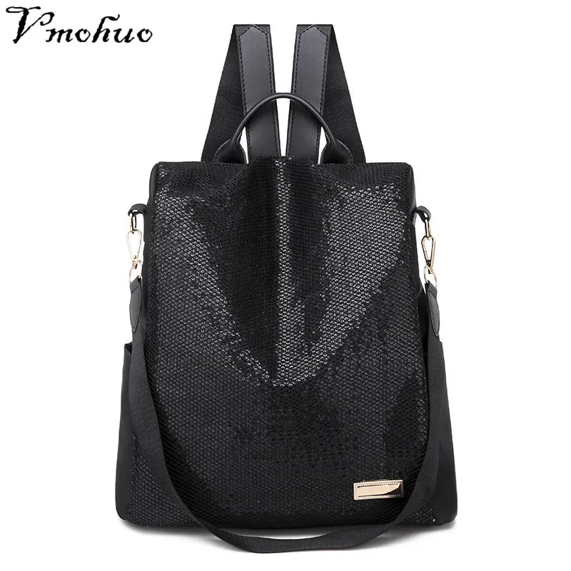

VMOHUO 2019 New Fashion Casual Oxford Women Anti-theft Backpack Black Backpacks Female Larger Capacity Travel Shoulder Bag