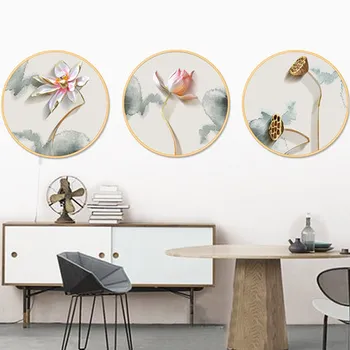 

Chinese Style Lotus Home Decoration Vinyl Wall Sticker Vintage Flower Bedroom Bathroom Wall Decals Poster Wallpaper