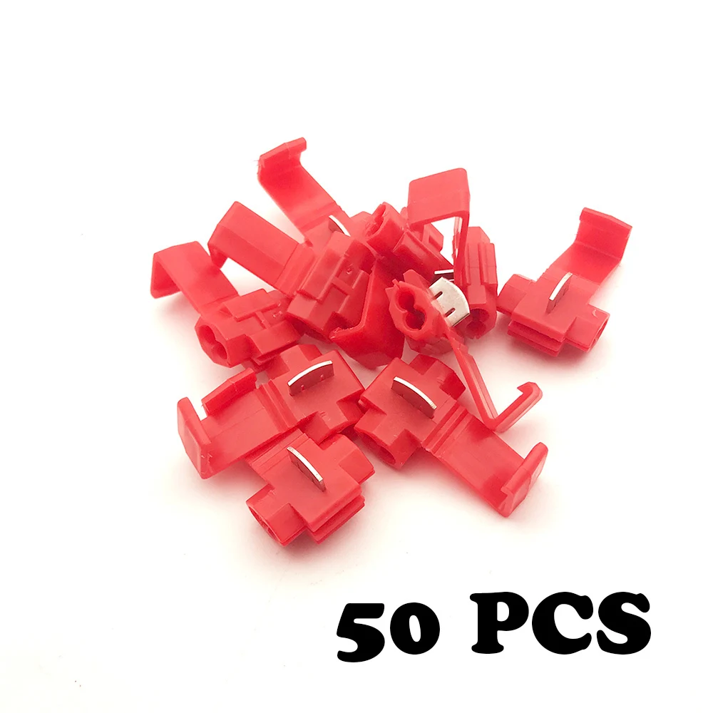 

50 pcs quick connection clip wire stripping free card buckle Wire terminals wiring connector cable clamp