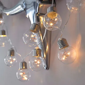 

4M 10 LED Light String Home Wedding Part Light Bulb Round Ball Light Arrangement Outdoor Garden Bulb Lighting Strings