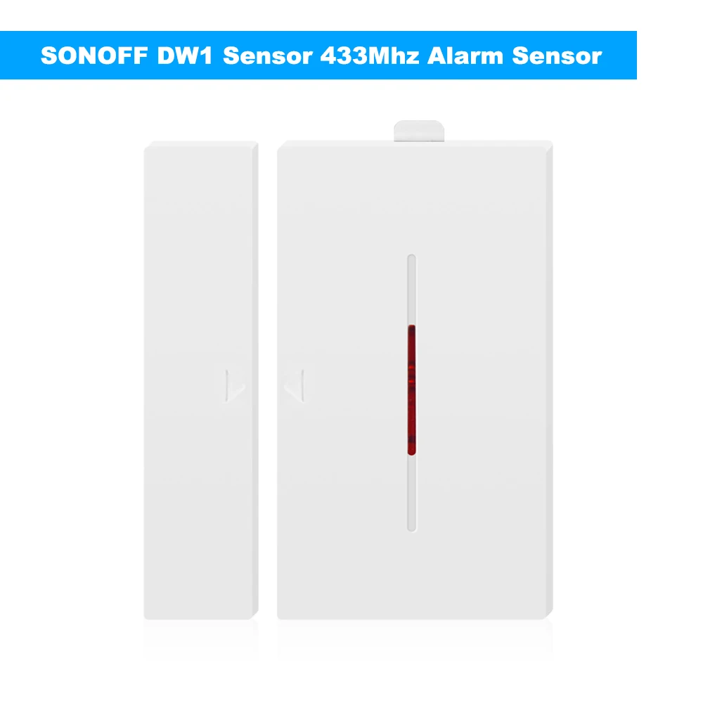 

SONOFF DW1 Sensor 433Mhz Door Window Alarm Sensor Wireless Automation Anti-Theft Alarm Compatible With RF Bridge For Smart Home