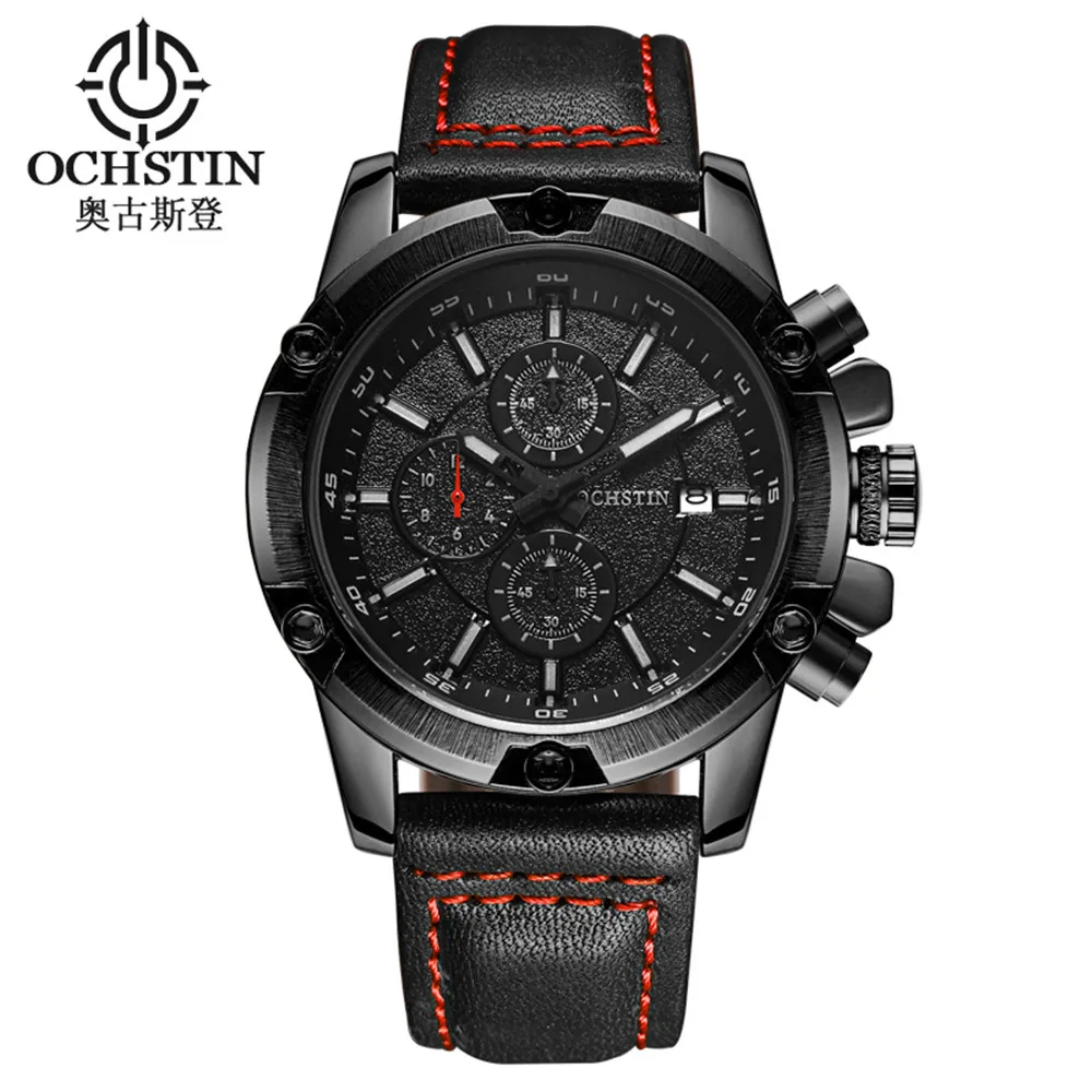 

Men's Watch Top Brand Wrist Watch Deluxe Quartz Watch for Men Fashion Leather Strap Casual Calendar Watches Reloj Hombre