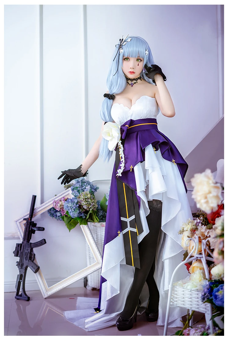 

Game Girls Frontline HK416 Cosplay Costume Women Delux Fomal Dress Halloween Carnival Uniforms