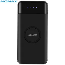 MOMAX Qi Wireless Power Bank Charger Pad 10000mAh Dual USB Power Bank Smart Wireless Charging Battery Pack for Mobile Phone
