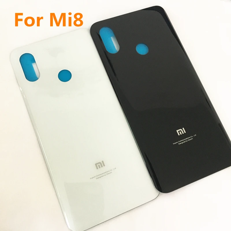 

bending Glass Battery Door Housing Rear back Cover case with glue sticker For Xiaomi Mi8 Mi 8 6.21'