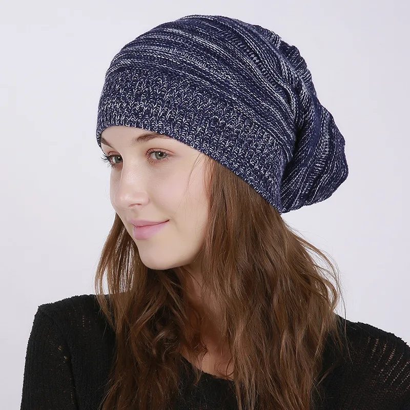 

Men's Skullies Beanies Women's Hat Fashion Mixed Color Unisex Elastic Knit Winter Hat
