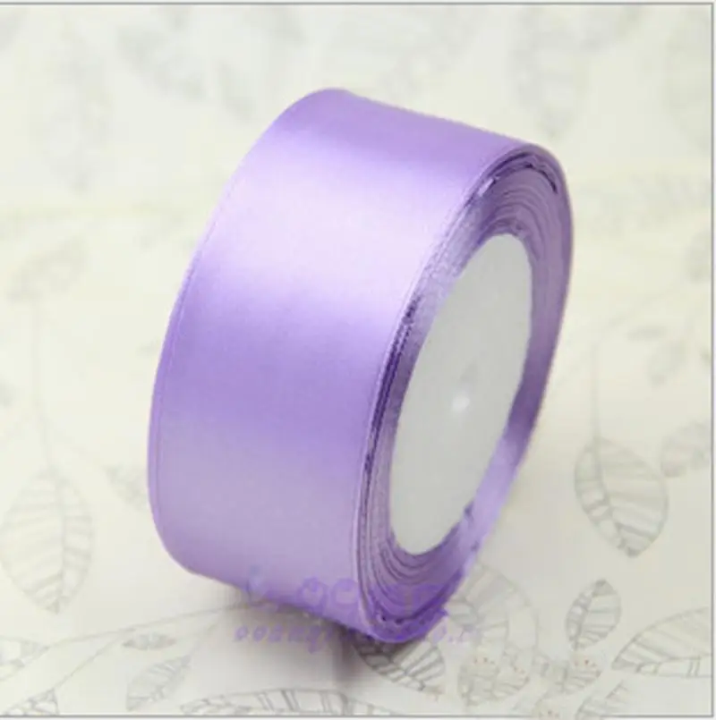 A Roll 4CM Width Ribbon light purple Polyester Ribbons 25 yards length