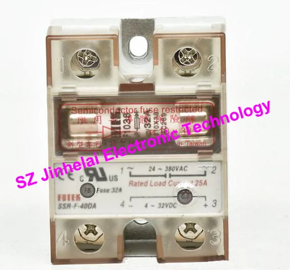 

New and original FOTEK Semiconductor fuse restricted solid state relay SSR-F-40DA