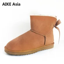

Women Shoes 2018 Fashion Lace Boot ug Warm Snow Boots Genuine Leather Female Winte Boots zapatos taco alto mujer Australia Boots