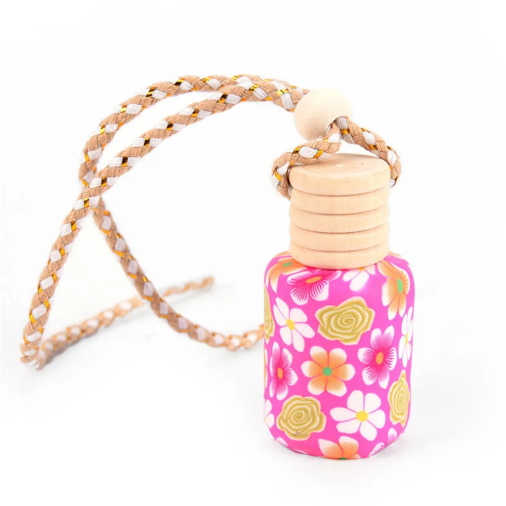 

New Home Car Mini Hanging Air Freshener Perfume Fragrance Diffuser Polymer Clay Empty Hanging Bottle Gadget Hanging Ornaments