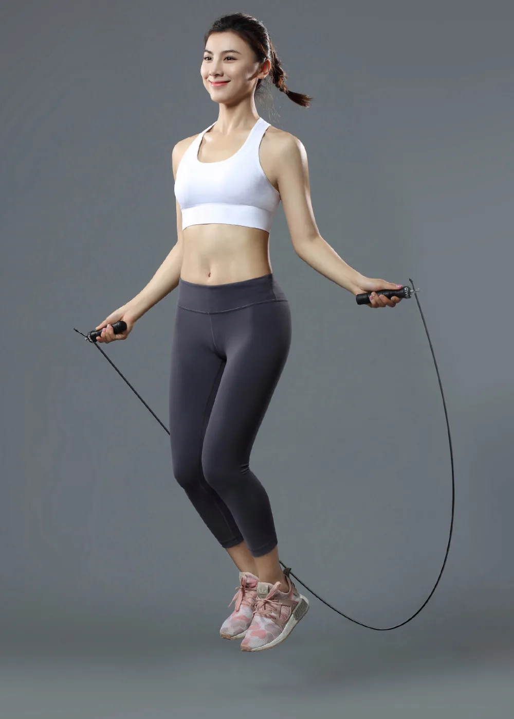 Xiaomi Спортивная Скакалка цельный подшипник, двойной трос тяжелый металлический блок мужской женский снижение веса упражнения