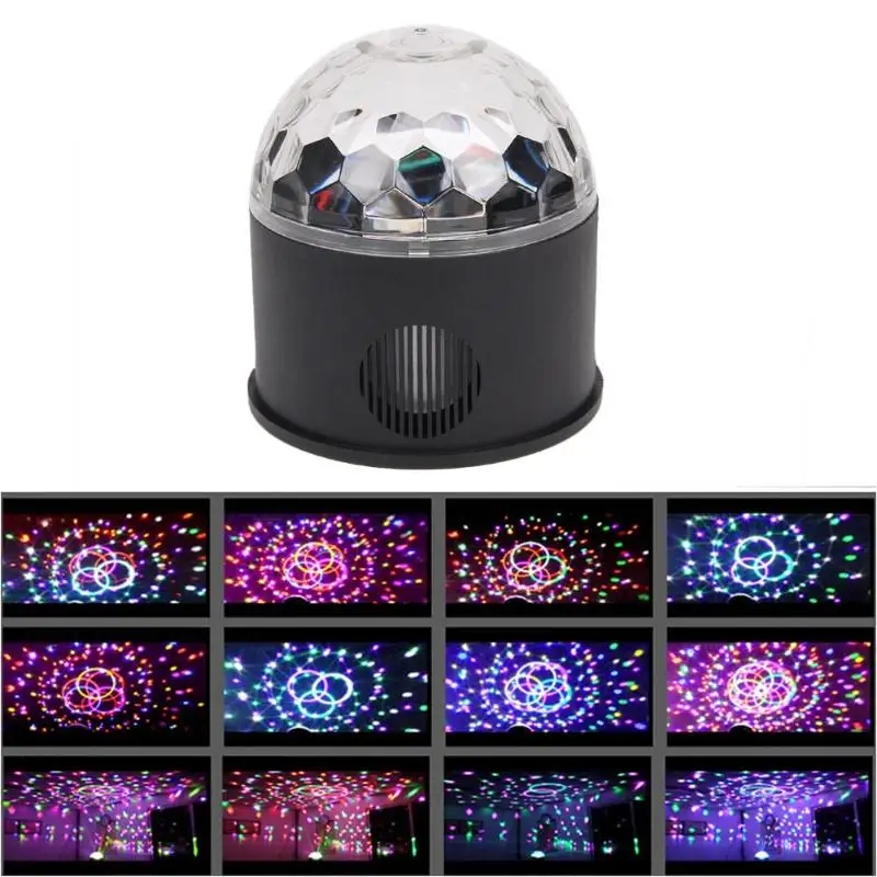 

Colorful Rotary Voice Bluetooth Remote Control Ball Light MP3 Music LED Crystal Magic Ball Lamp Kit USB Light for Stage DJ KTV