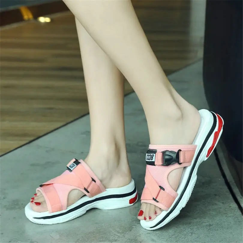 

NAYIDUYUN Punk Slippers Women Mesh Wedge Platform Med Heels Summer Punk Pumps Shoes Slip On Wedding Party Gladiator Sandals