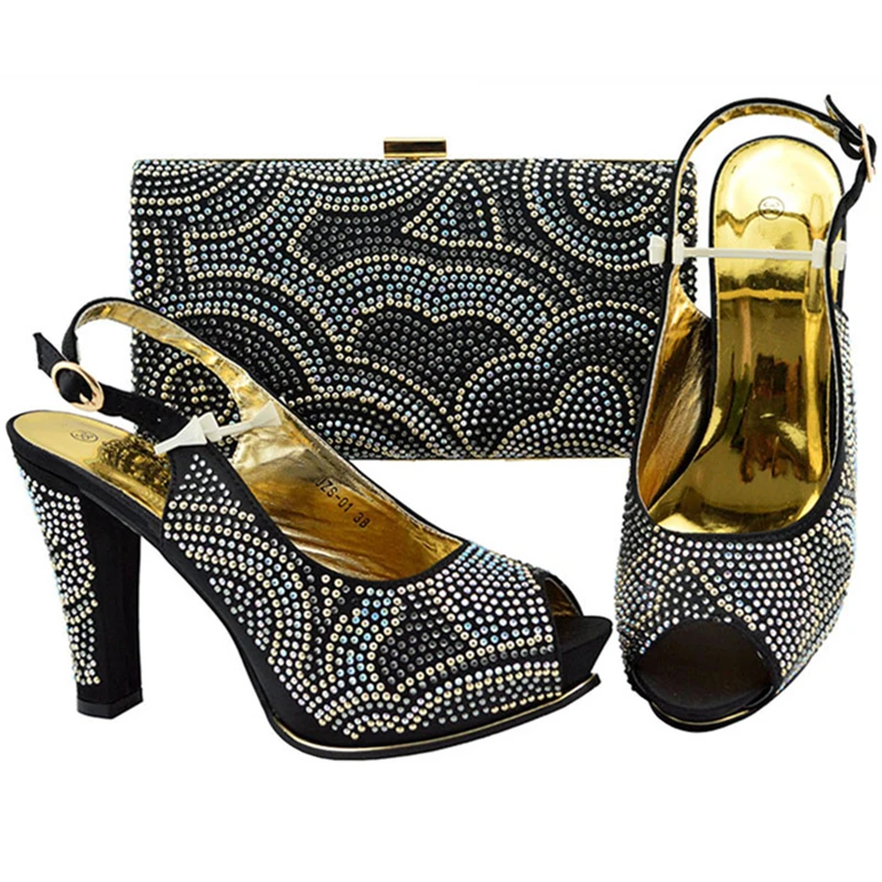 roayl Conjuntos Alta La fuchsia Para Sandalias Partido Negro amarillo Zapatos De Calidad Con Blue Bolsos Mujeres Italianos Y El A Bolsa púrpura Lujo Juego wTqPfBnq