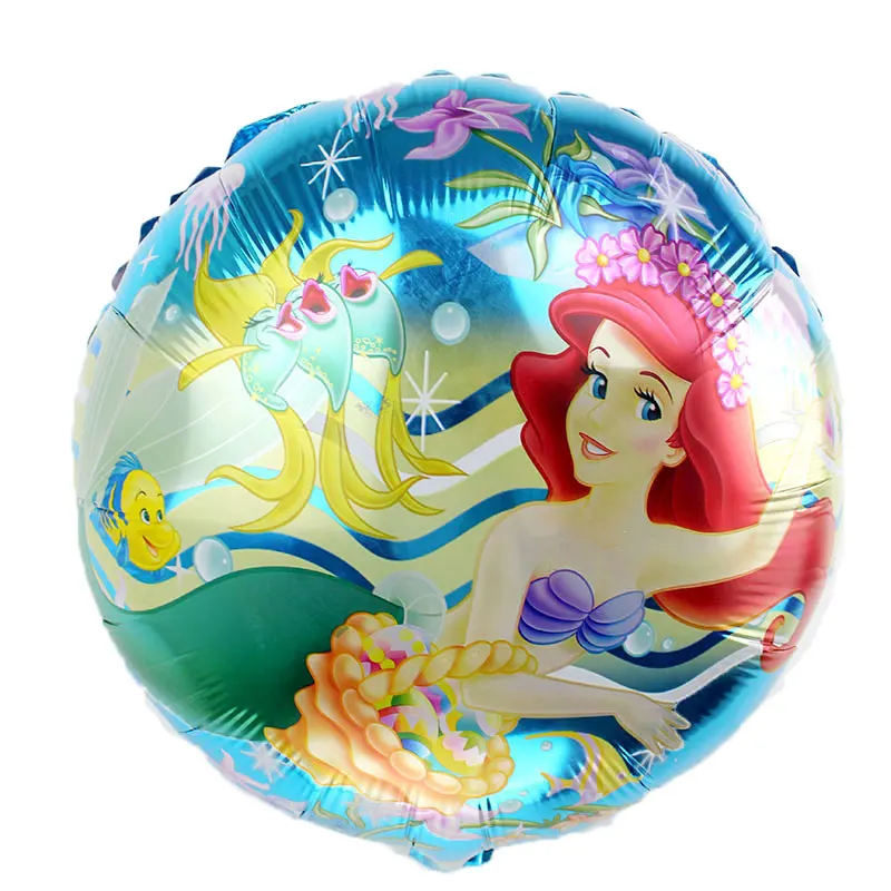 5 шт./компл. милая маленькая Русалка Ариэль мультфильм принцесса гелий воздушный шар фольги воздушные шарики для украшения детей день рождения воздушные шары