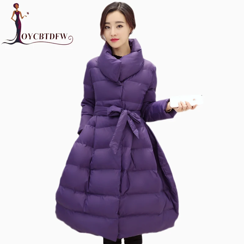 Coton Mode Femelle Mince Vêtements Hiver Couleur Mediun Solide purple Épaissir Survêtement Long De Black Parkas Veste Nouveau Dd297 Atx6R6dwq