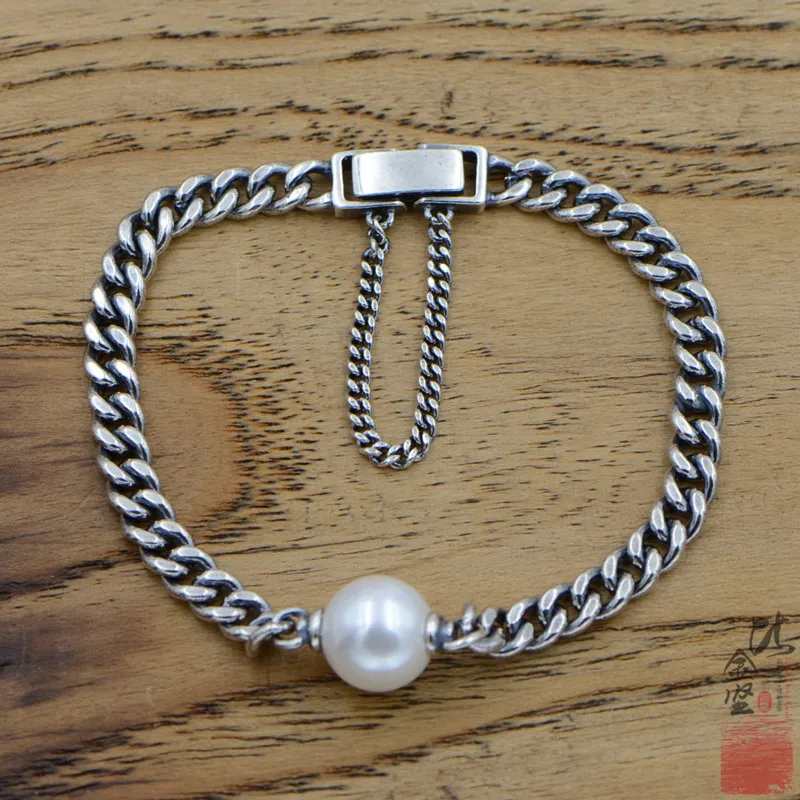 Thai Silver Bracelet Women,lucky Fine Silver Thin Chain Bracelet Girls