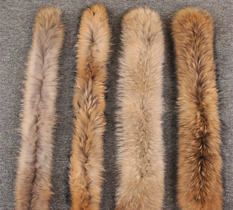 Colore naturale pelliccia di Procione Vera Pelliccia di Volpe Collare Sciarpa Genuino Sciarpe filo di Ordito Dello Scialle Dello Scaldino del Collo Della Stola Silenziatore Clip Loop di pelliccia su misura sciarpa