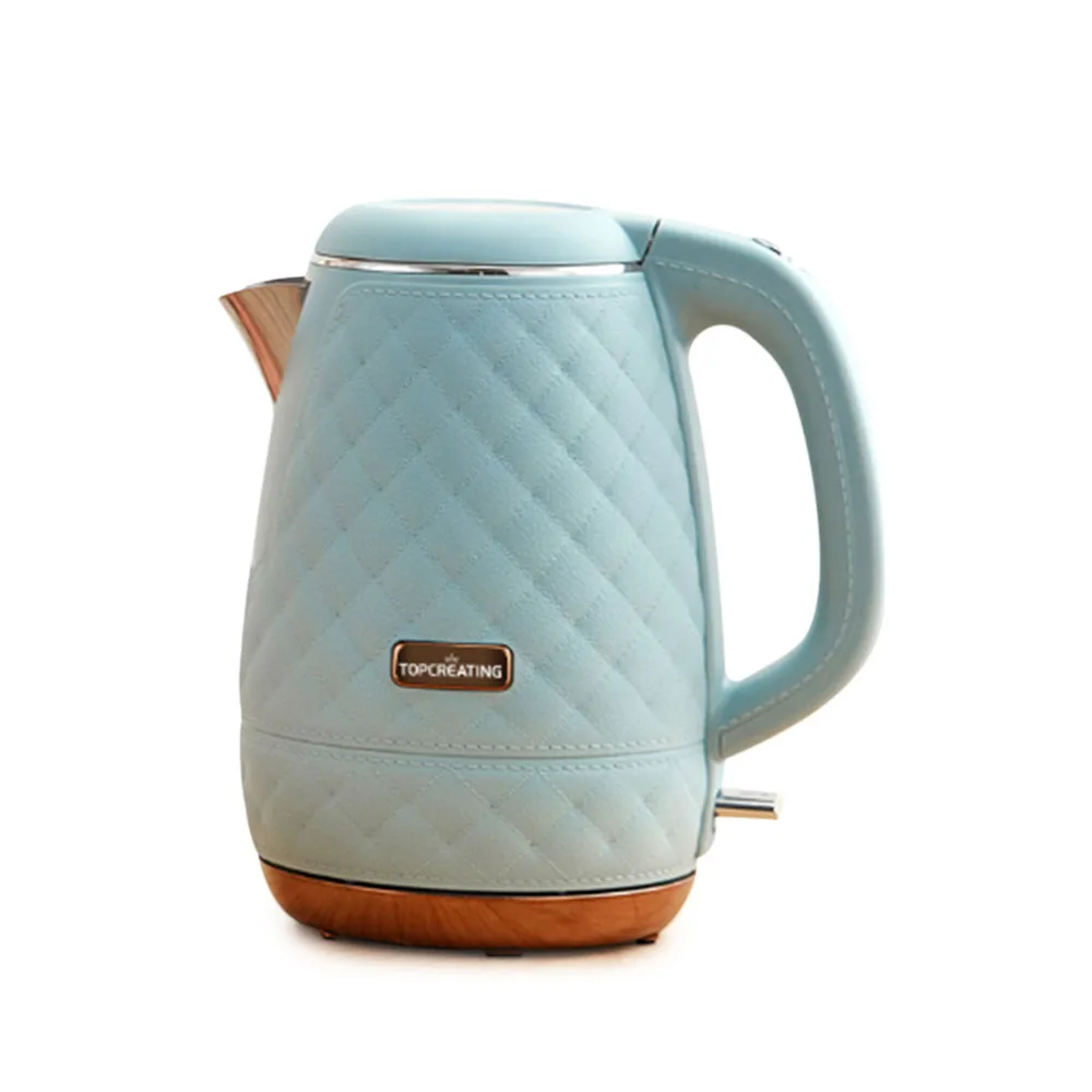 Синий YOUPIN TOPCREATING 1.2L/1800 W электрический чайник с кожаным зерном, чайник для воды, бойлер для воды - Цвет: Синий