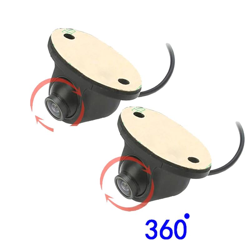  2 Pieces CCD HD 360 degree Ratote car rear view camera Front side view camera left right view blind
