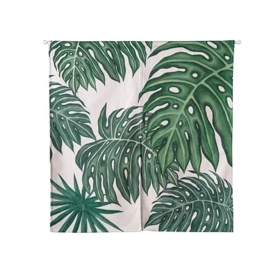

Green plant leaf nature shading rural door window curtain home decoration bedroom living study room kitchen cafe coffee bar