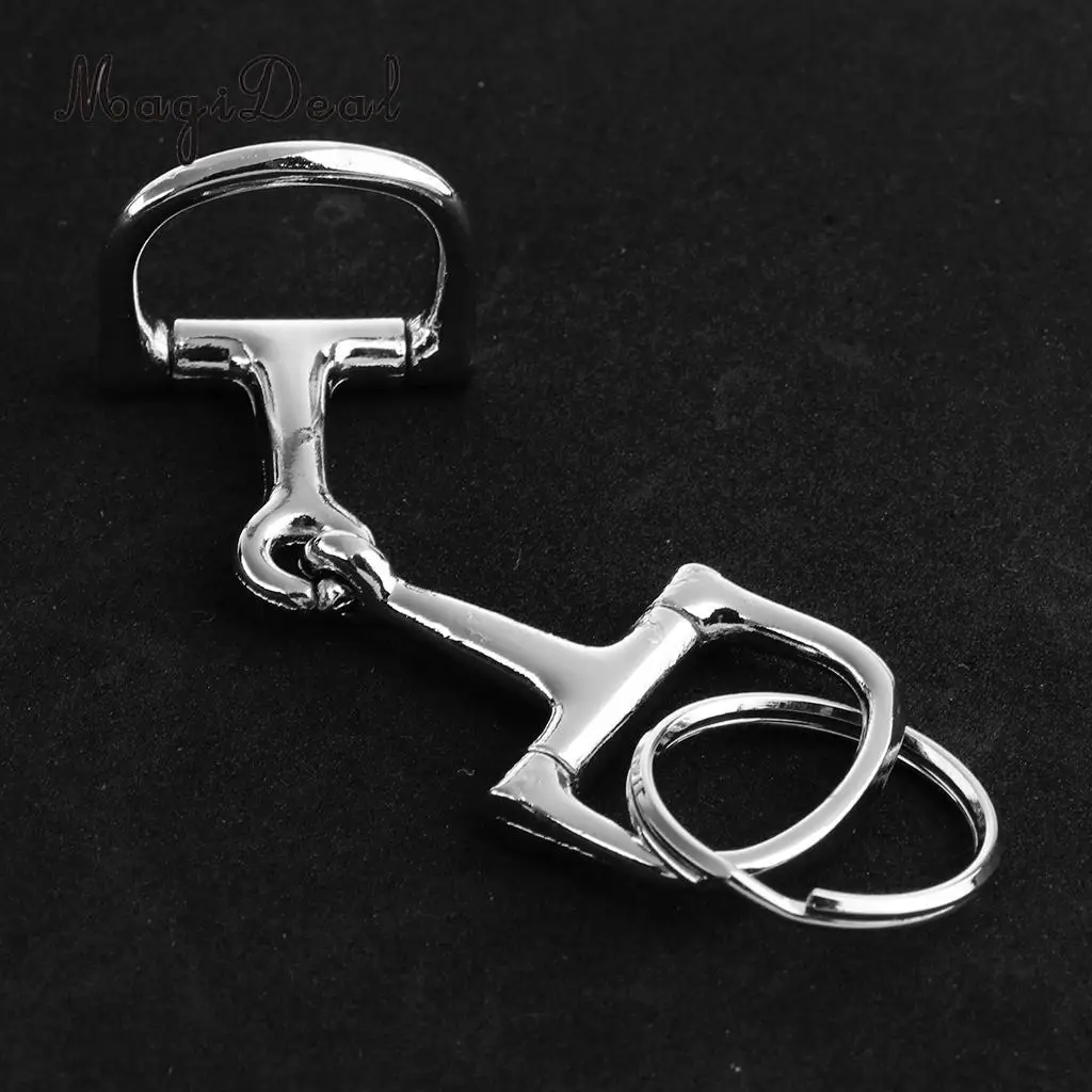 MagiDeal Zinc Alloy Novelty Horseshoe Keychain Key Ring  Keys Holder Silver/Gold