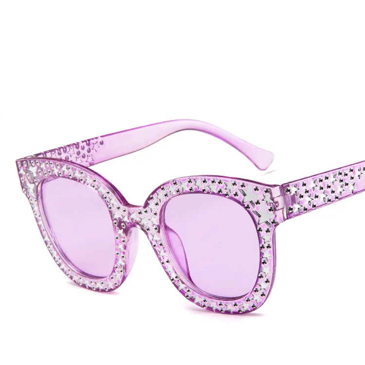Модные солнцезащитные очки "кошачий глаз" для женщин, солнцезащитные очки для вождения, полые оттенки, женские ретро очки с оправой UV400 - Цвет линз: C4