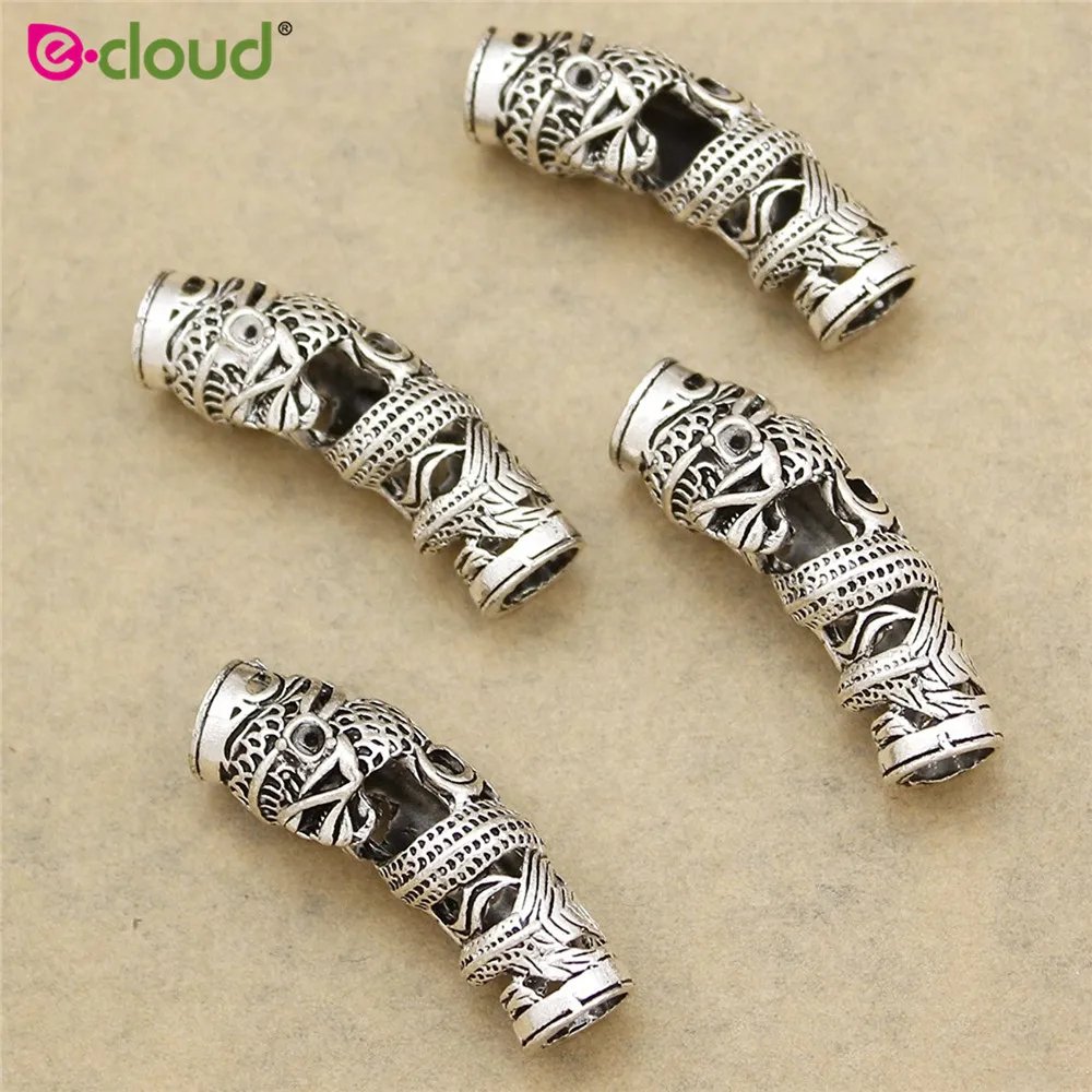 5pcs/lot Norse Viking Dragon Beard Bead Rasta Dreadlocks Beads Braid Hair Head Dress Clip Pin