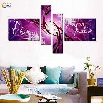 

Unframed Thick Textured 4 Panels Picture Wall Art Handmade Modern Abstract Oil Painting On Canvas Gift Living Room Decor Z071
