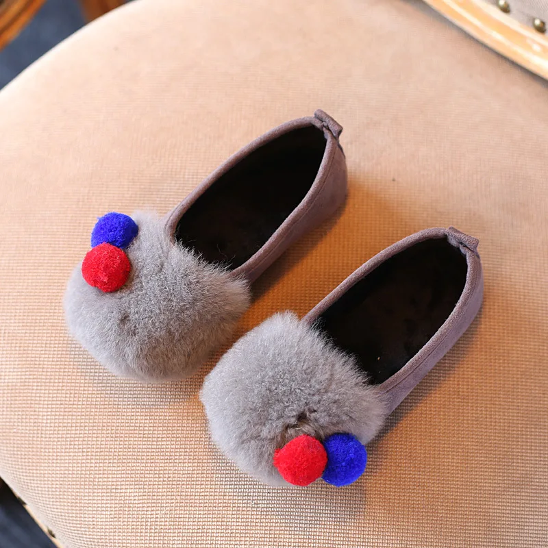 2017 spring plush new soft bottom comfort girl kids font b shoes b font children font