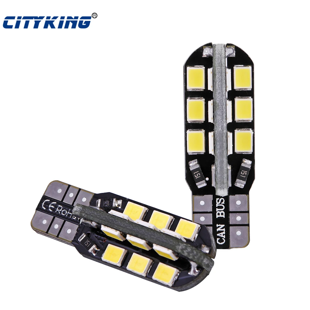 

10 x T10 led canbus White light T10 24smd led 2835 smd Light t10 24led Side Wedge parking bulb canbus auto car styling