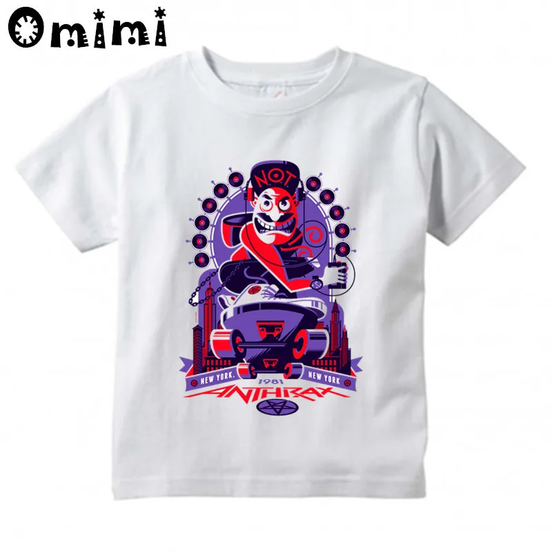 Children Rock Metal Anthrax Music Band Fashion Design Tops Boys/Girls Casual T Shirt Kids Cool White T-Shirt - Цвет: oHKP981C