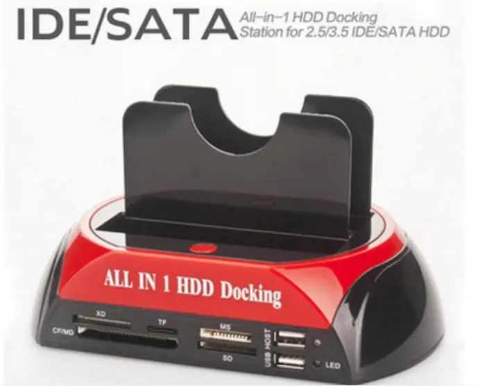 

Multipurpose All in 1 2.5 3.5 IDE+SATA hard drive dual base high speed USB2.0 HUB Card reader