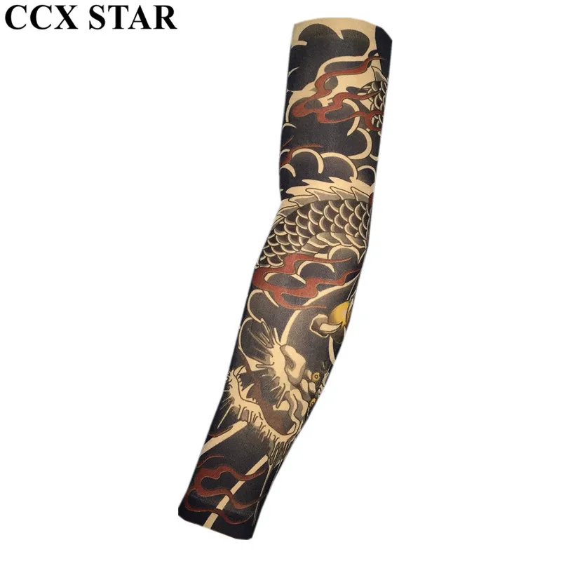 CCX STAR Japanese Dragon Nylon Fake Tattoo Arm Warmers Oversleeve