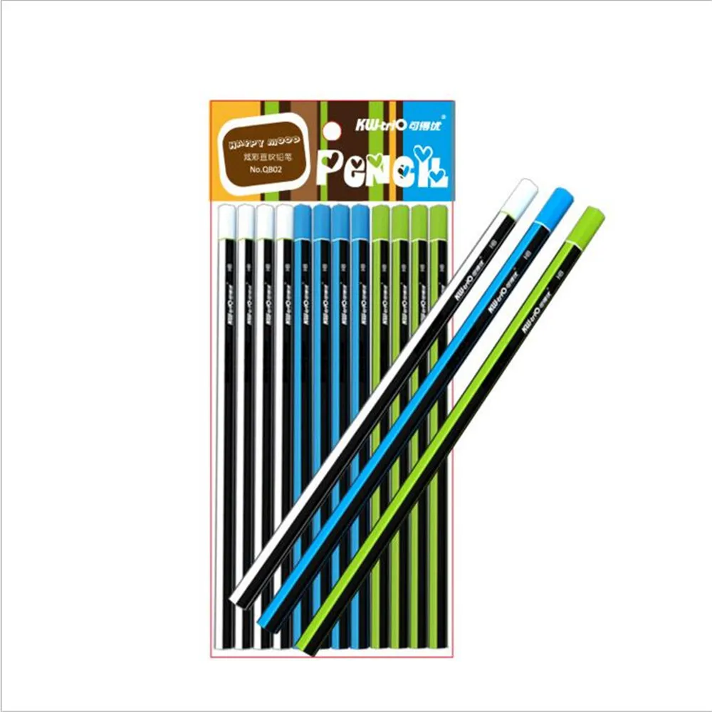 kw qb 02 pencil Taiwan premium hexagon wood HB standard pencil high