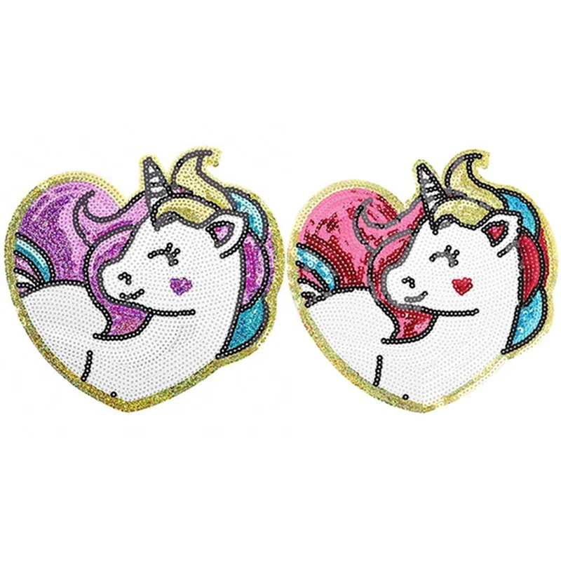 Unicorn Patches For Clothes Sew On Sequin Applique Applications Motif