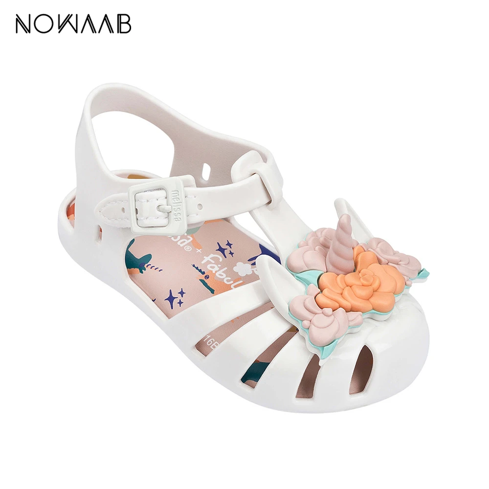 

Mini Melissa Aranha Fabula Unicorn 2019 New Original Girl Jelly Sandals Kids Sandals Children Beach Shoes Toddler Shoes
