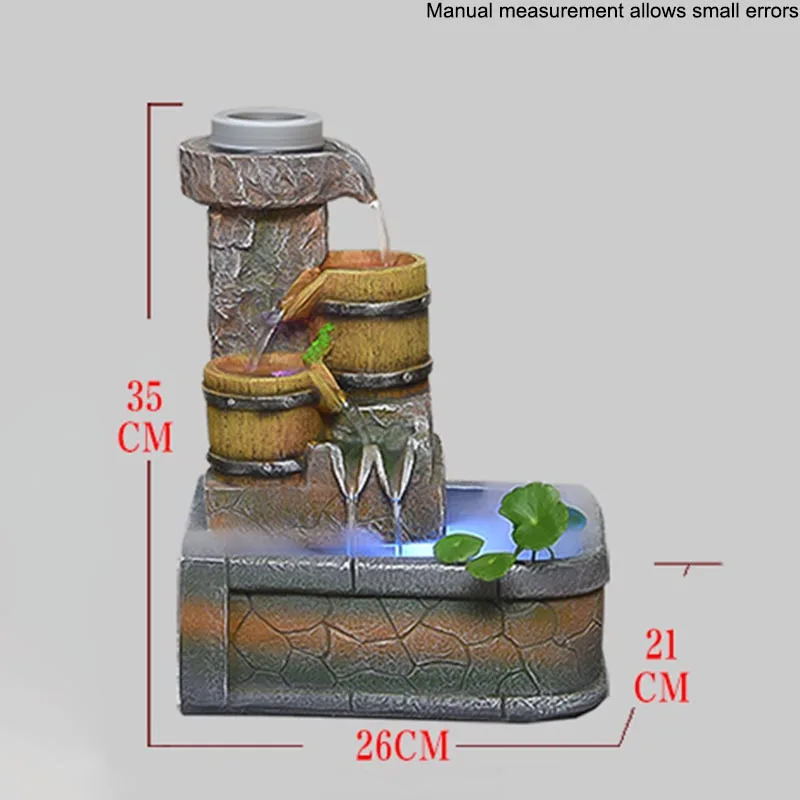 110 В/220 В креативный фонтан для воды, фонтан из смолы, Офисная гостиная, обои для рабочего стола, фэн-шуй, счастливый домашний декор