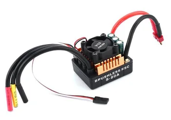

Brushless ESC S-80A S-120A Electronic Speed Controller For 1/8 RC Car ESC With 4MM Banana Head/T plug Cooling Fan Programmable
