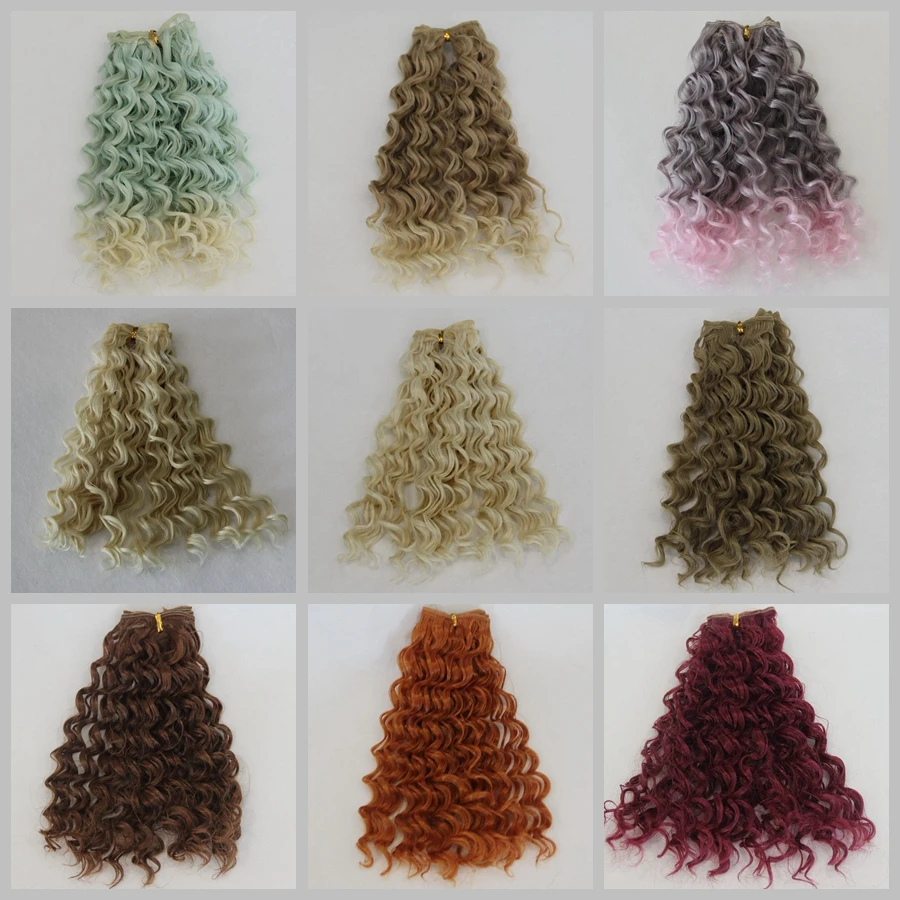 

1pc 20*100cm High Qualtity Thick Doll Hair Big Wave Russian Handmade Hair for Dolls Accessories for Doll Kids Children Toys Gift
