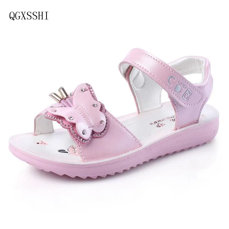 QGXSSHI Girls Sandals For 0 12 Ages Butterfly knot Princess Sandals Kids Party Shoes For Girl