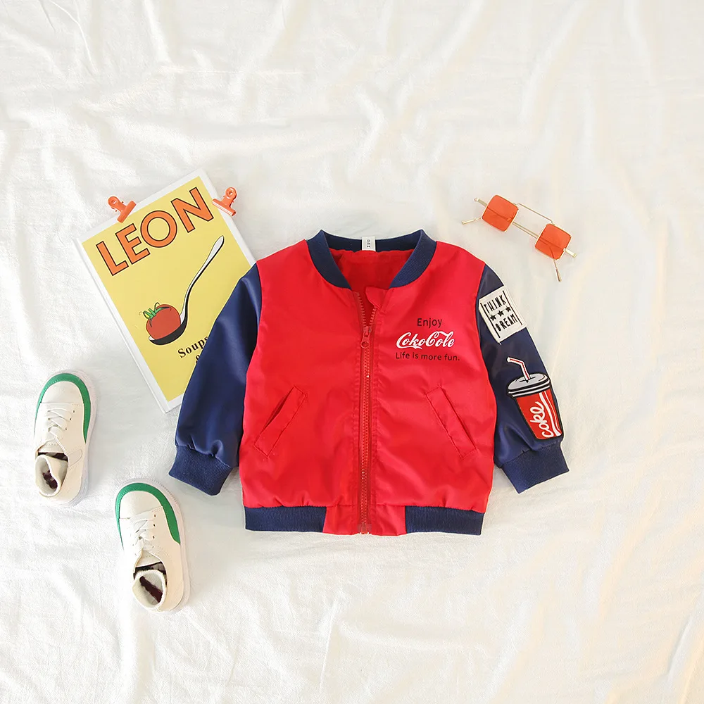 Детское пальто для мальчиков и девочек, кардиган с длинными рукавами, куртка, Детская куртка, бейсбольная куртка