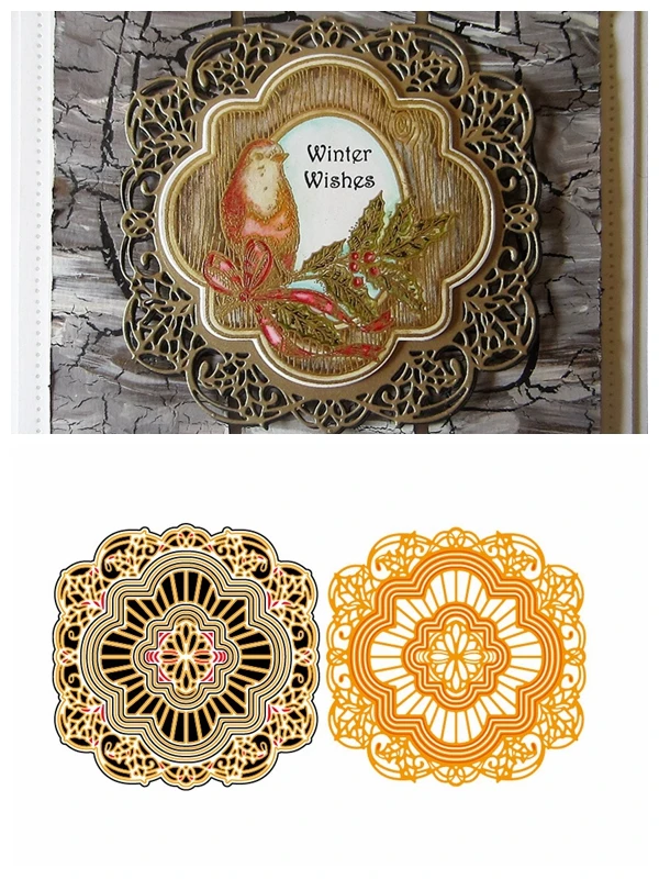

Crown Circle Frame Metal Cutting Dies Stencils For DIY Scrapbooking Decorative Embossing Suit Paper Cards Die Cutting Template
