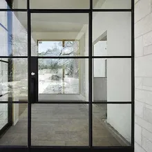 Наружные двери со стеклянными изготовленными на заказ дверями стальные двойные двери входные двери со стеклянными современные двери коммерческие входные двери