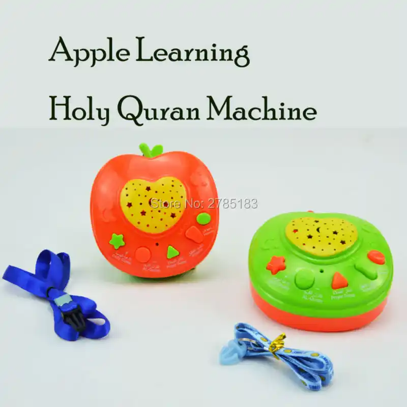 Мусульманский Apple аль-Коран Обучающие игрушки, Арабский исламский Детские Коран ic с светильник Проективная Обучающие игрушки развивающие игрушки - изображение
