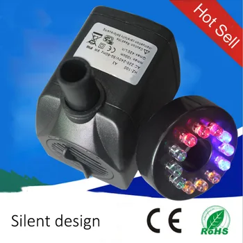 

Electric Water Feature Pump Small Fountain Outdoor Garden Fish Pond Submersible Water Fountain Pump LED Light Pond Garden Pool