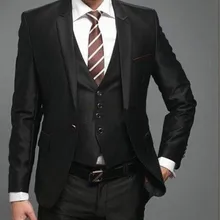 Костюм жениха Свадебные костюмы для мужчин черный мужской s одежда свадебный смокинг жениха, строгий костюм из 4 предметов черные свадебные смокинги для мужчин