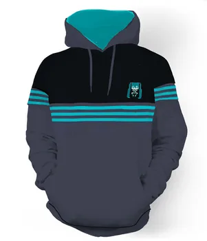 

Hatsune Miku Costume Hatsune Miku Sweatshirts Cosplay European and American 3D Printing Jacket Hooded sweater coat Sweatshirt