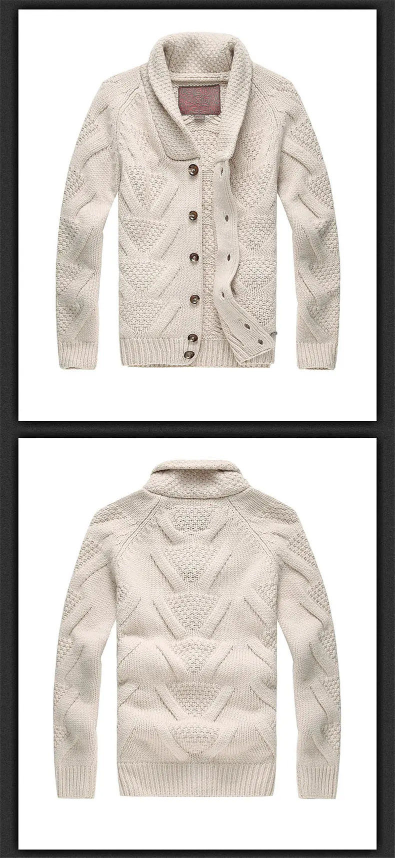 Muls Luxury Collection Men Cardigans 80% Wool 20% Acrylic Winter Thick Cardigan Sweater Jacket Men Navy Khaki Turn-down Collar-02